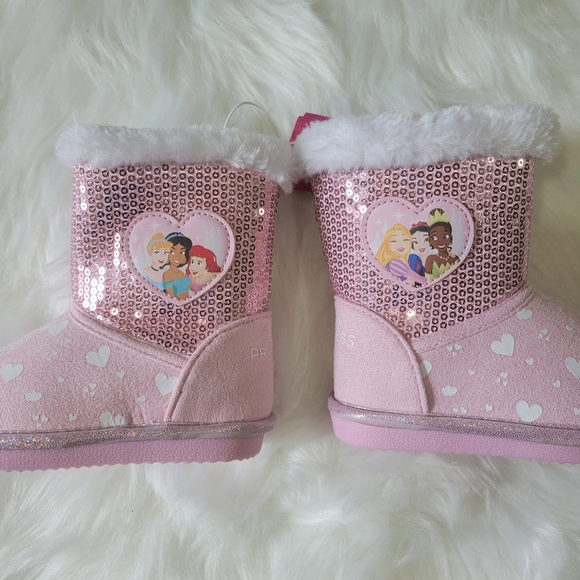 Disney Princes Pink Sequin Princess Boots - Picture 2 of 12
